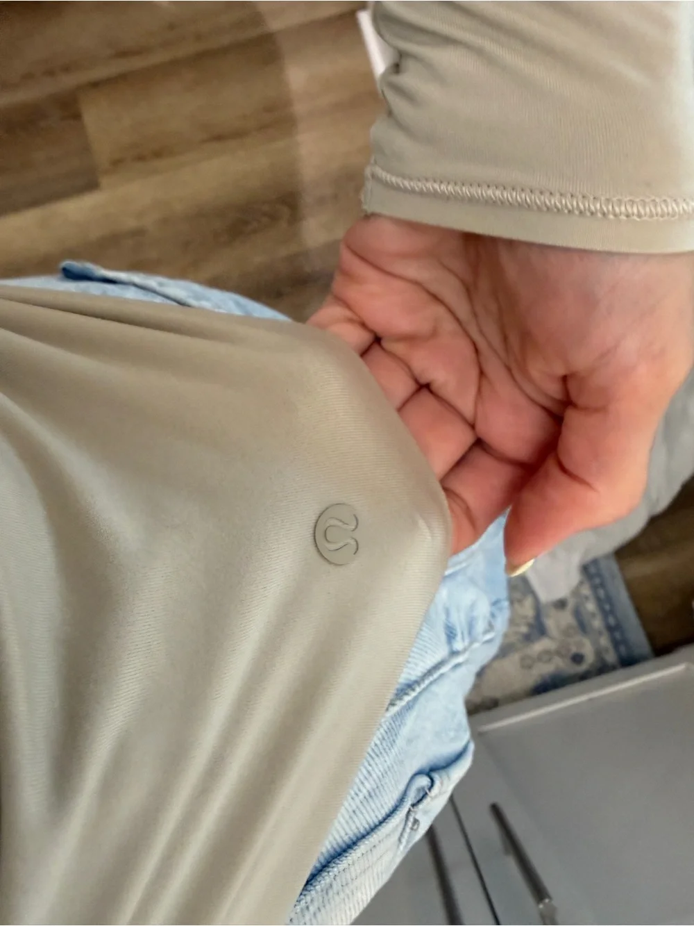 lululemon athletica Long-Sleeve Crew Top in Light Taupe